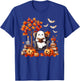Vintage Ghost Book Reading Pumpkin Gothic Halloween Teachers T-Shirt - T-Shirt | Royal