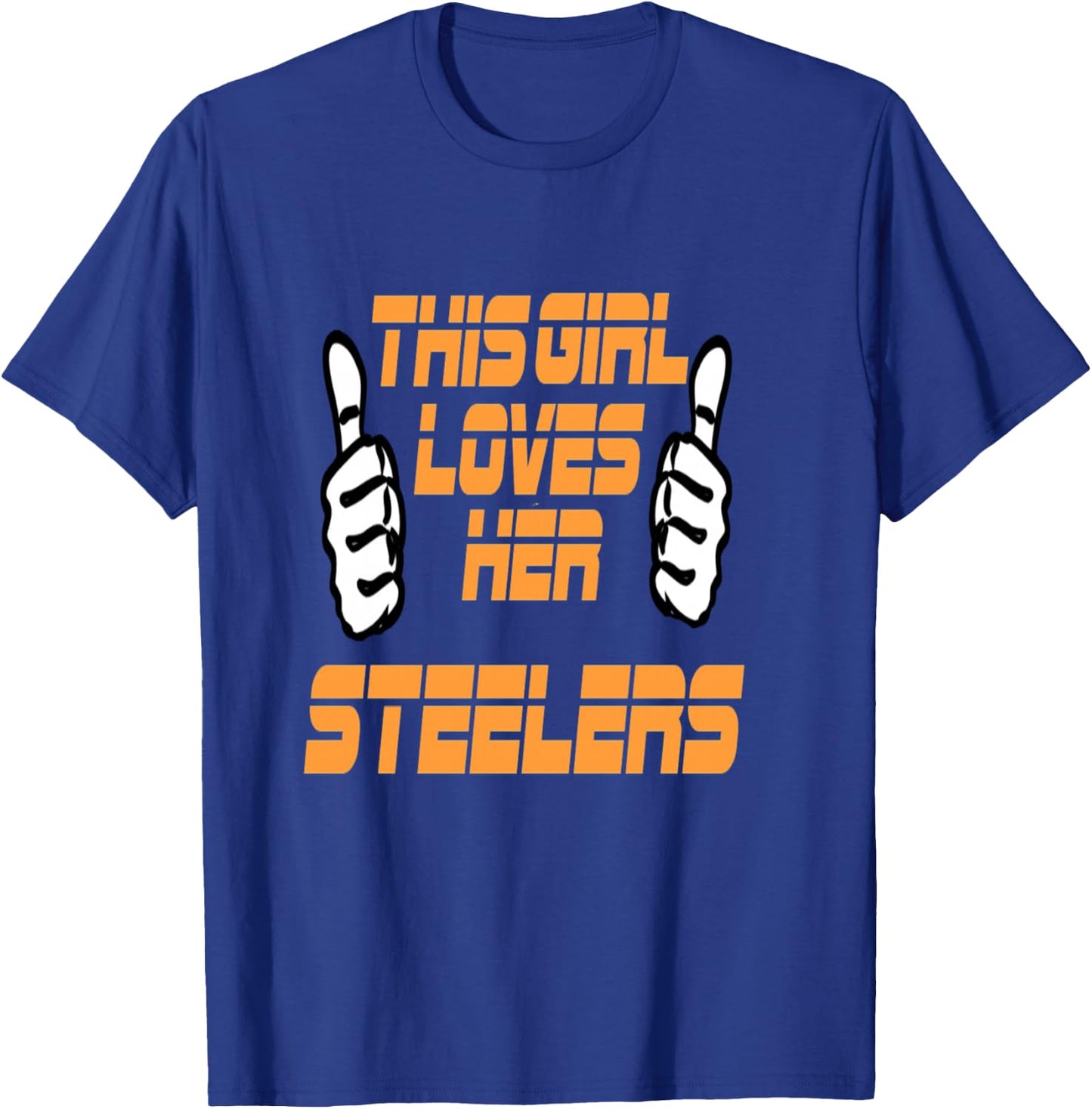 This Girl Loves Her Steelers T shirt T-Shirt - T-Shirt | Royal