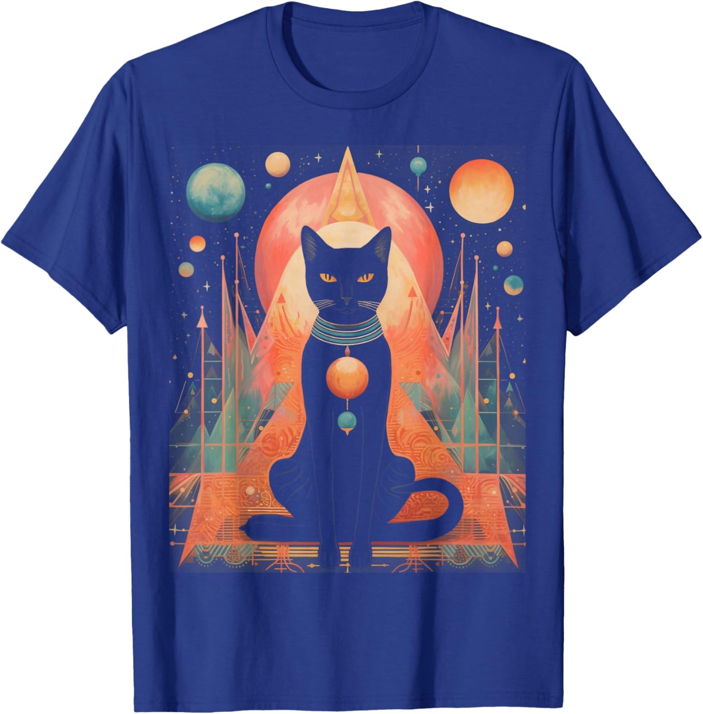 Cat, Egyptian Cat Goddess Bastet Anime Graphic Fashion Men Women T-Shirt - T-Shirt | Royal