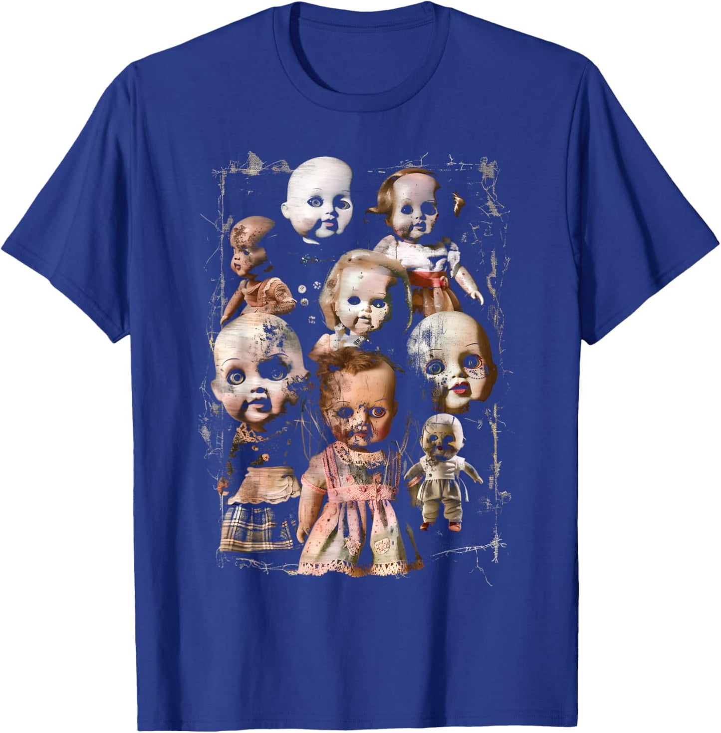 Creepy Dolls Haunted Possessed Horror Movie Goth Alt Scary T-Shirt - T-Shirt | Royal