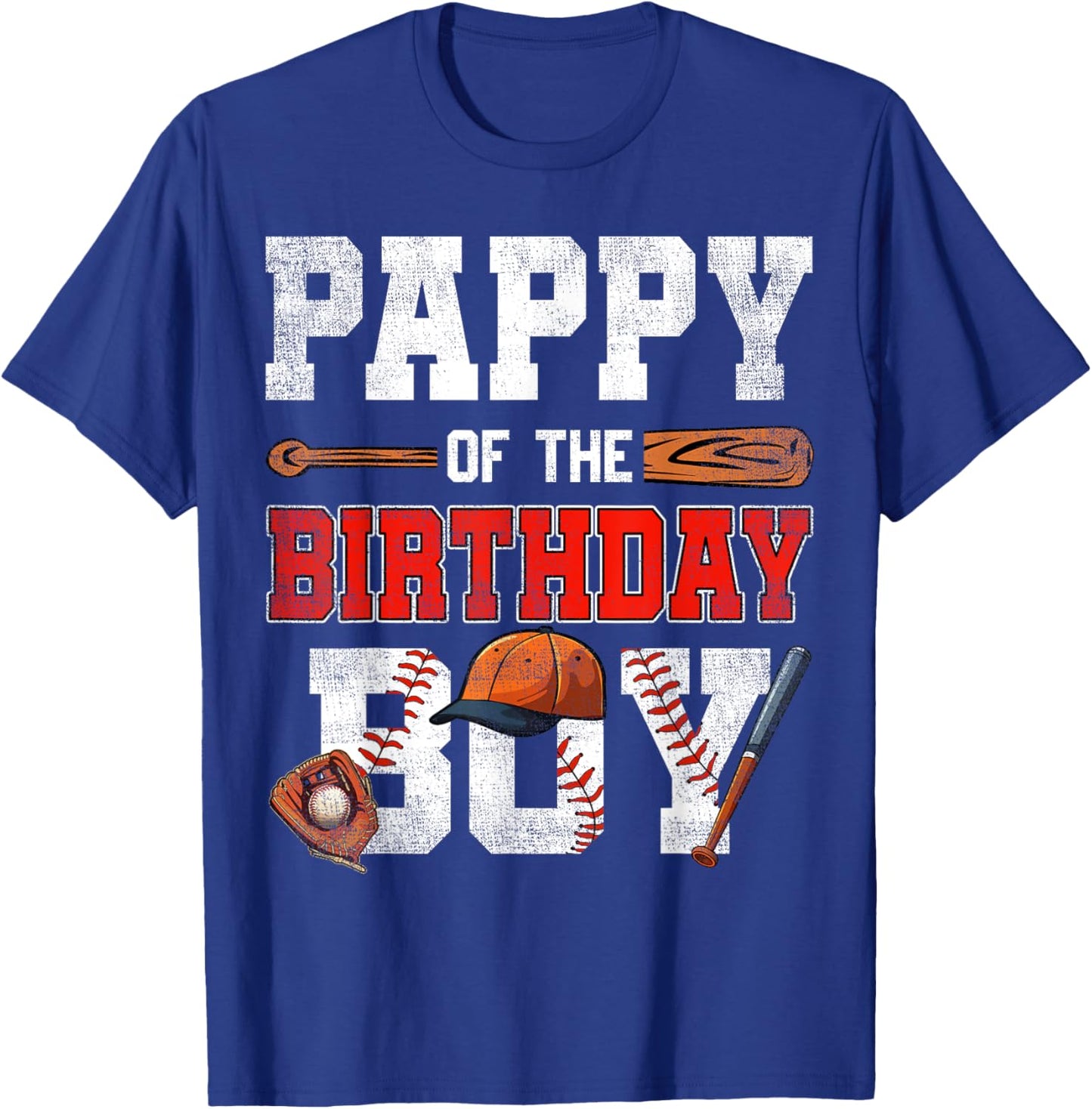 Pappy Of The Birthday Boy Baseball Bday Family T-Shirt - T-Shirt | Royal