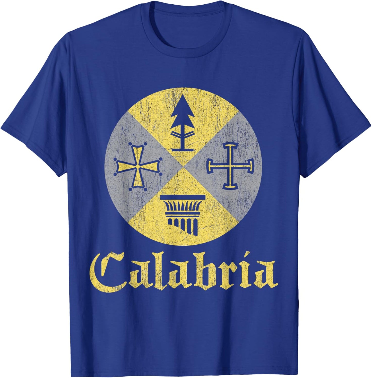 Proud Italian Calabrese Calabria Italy Flag T-Shirt - T-Shirt | Royal