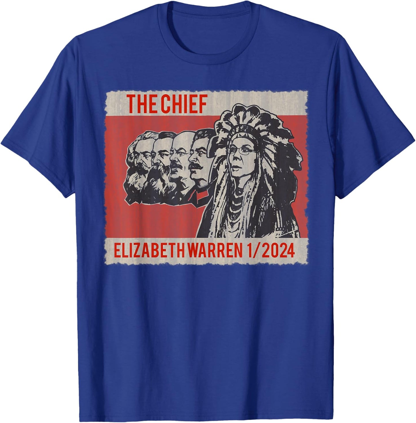 Elizabeth Warren Native American The Chief T-Shirt - T-Shirt | Royal