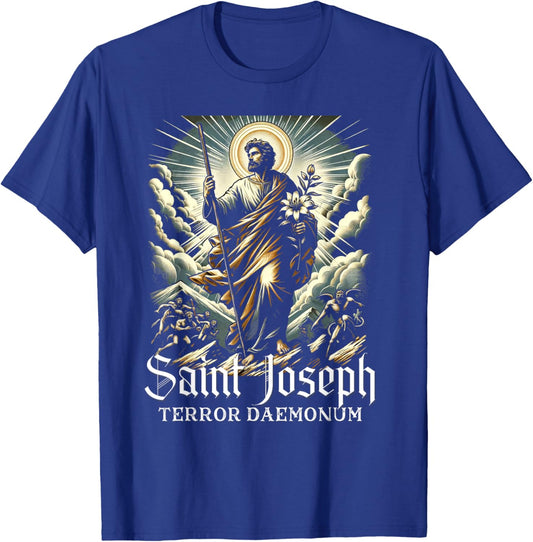 Saint Joseph Catholic Father And Worker T-Shirt - T-Shirt | Royal