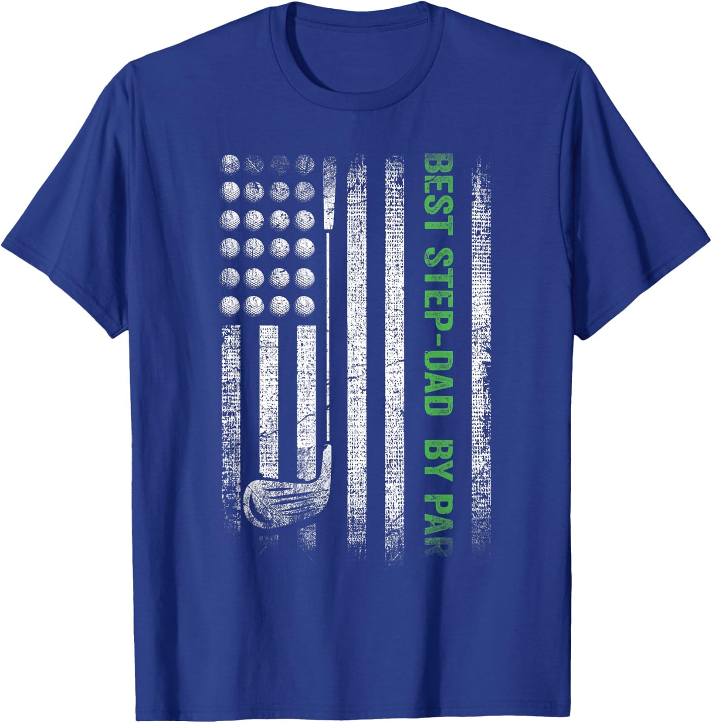 Best Step-Dad By Par Father's Day Gifts Golf Lover Golfer T-Shirt - T-Shirt | Royal