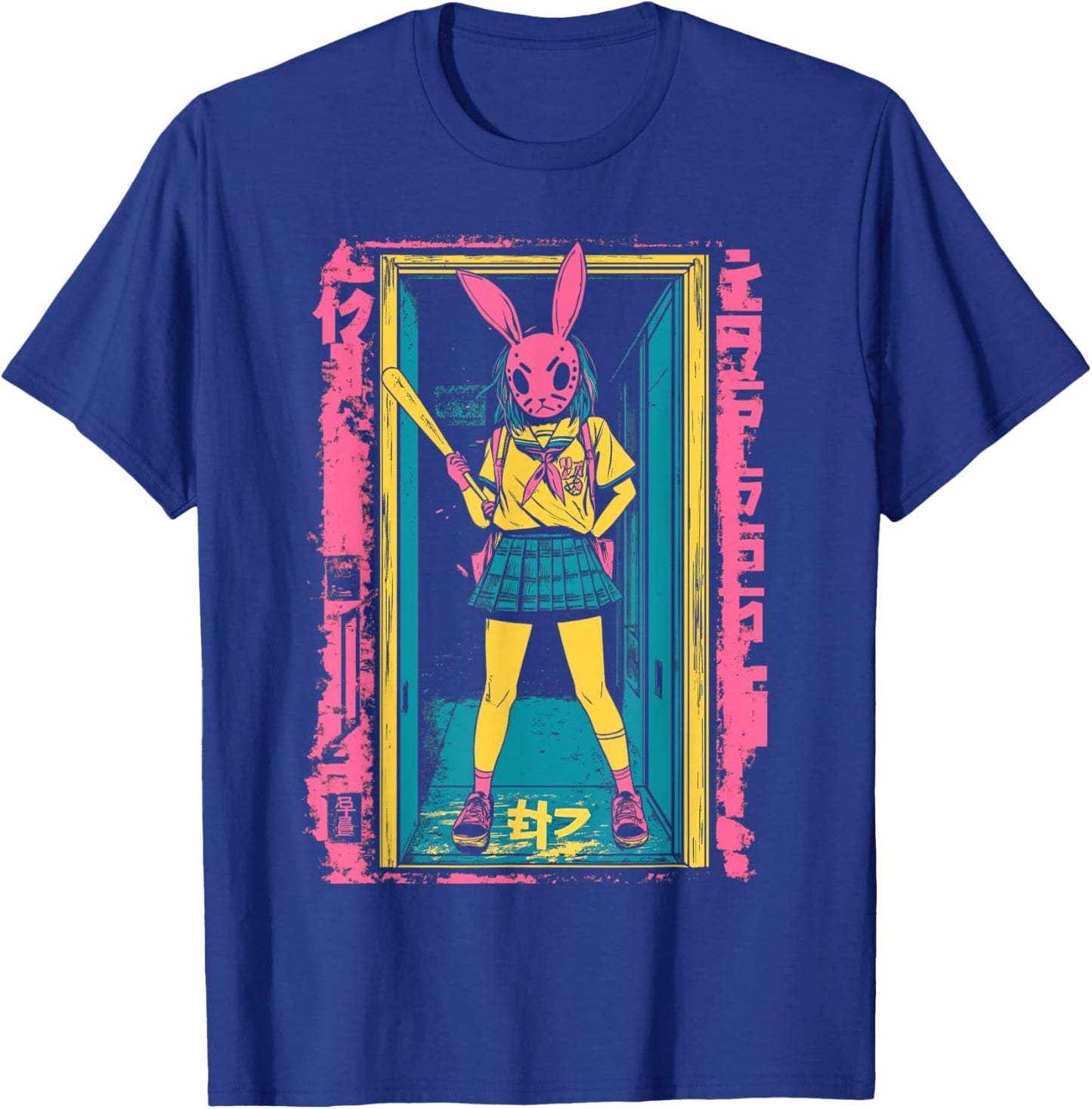 Creepy Girl Bunny Grunge Slasher Pastel Goth Anime Horror T-Shirt - T-Shirt | Royal