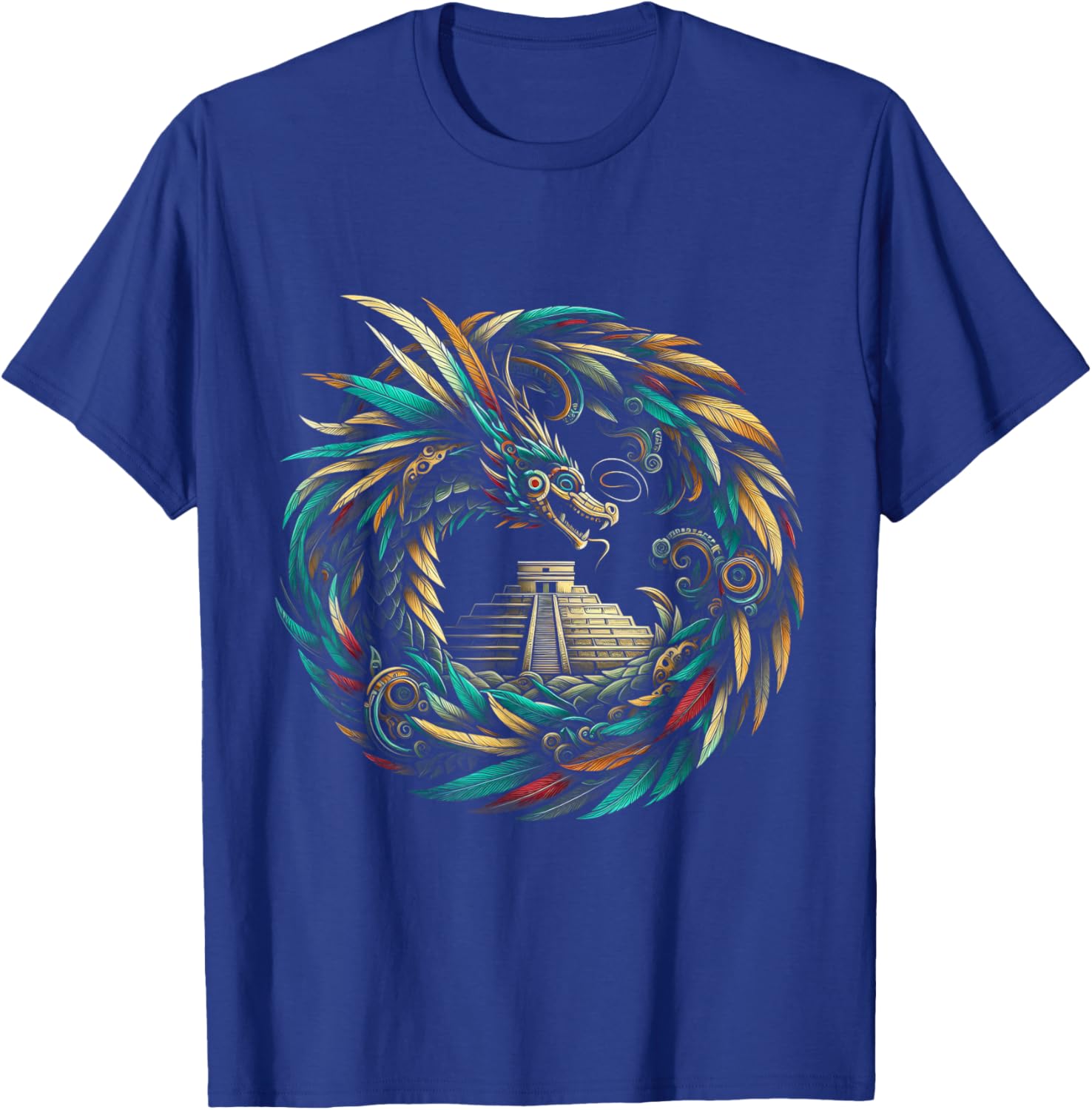 Aztec God Quetzalcoatl Feathered Serpent Aztecs Snake God T-Shirt - T-Shirt | Royal