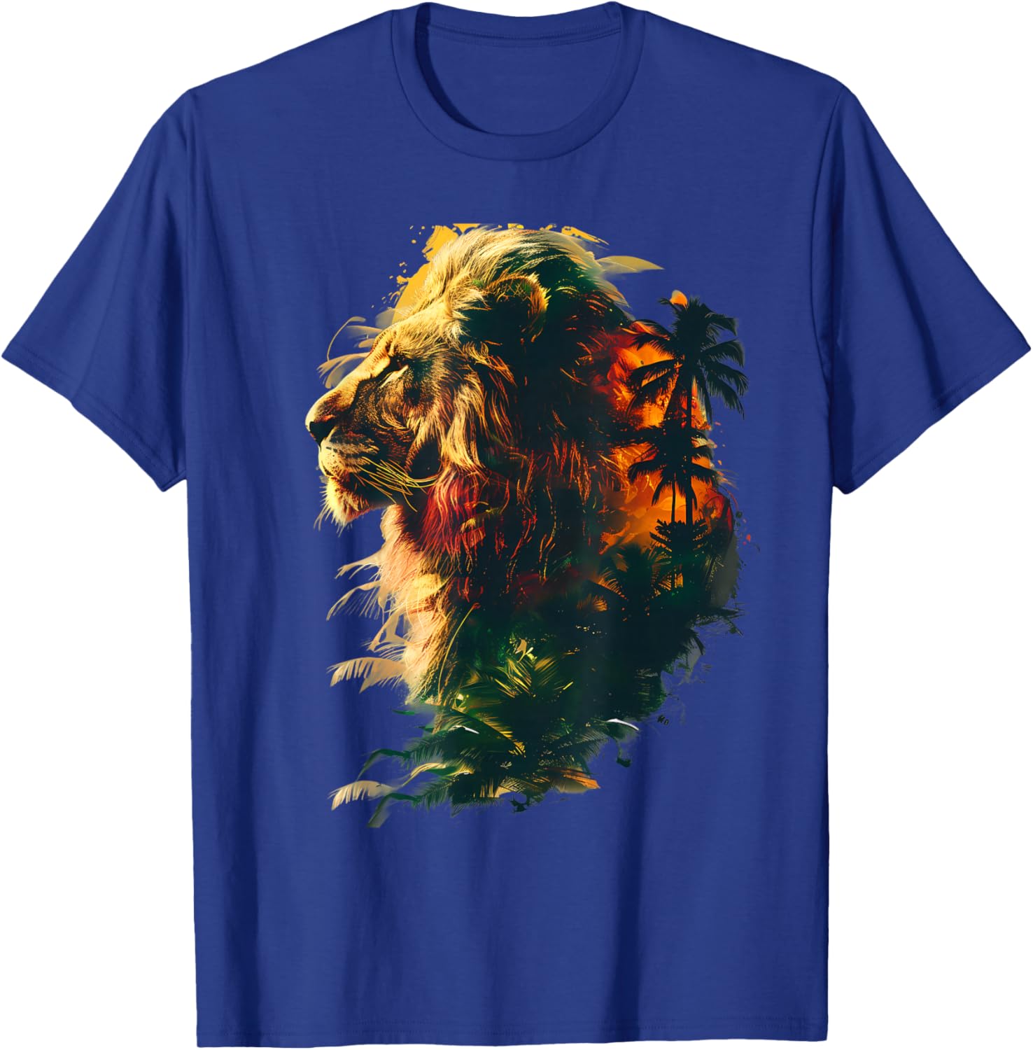 Rasta Reggae Lion Rasta Roots Lion Of Judah Reggae Music T-Shirt - T-Shirt | Royal