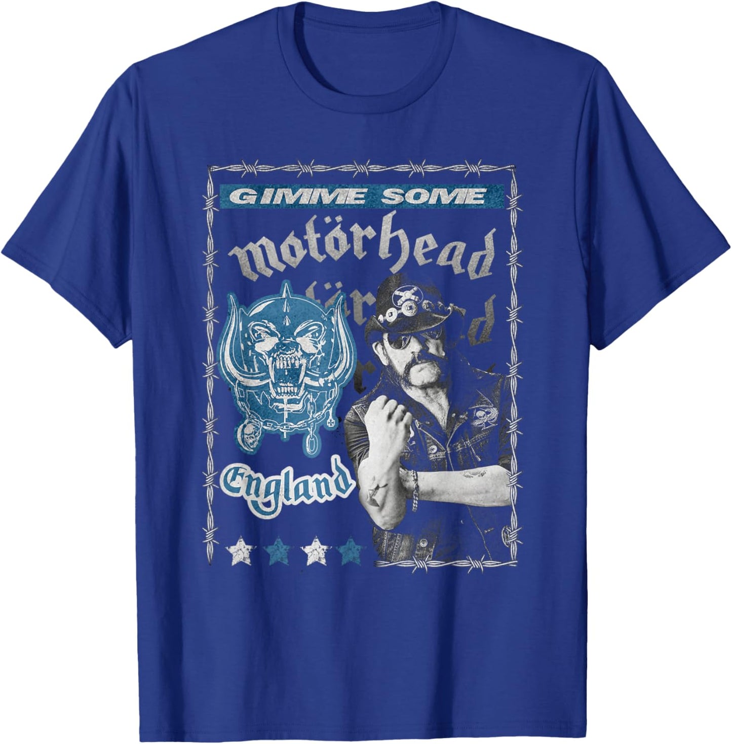 Motörhead – Lemmy Collage Blue T-Shirt - T-Shirt | Royal