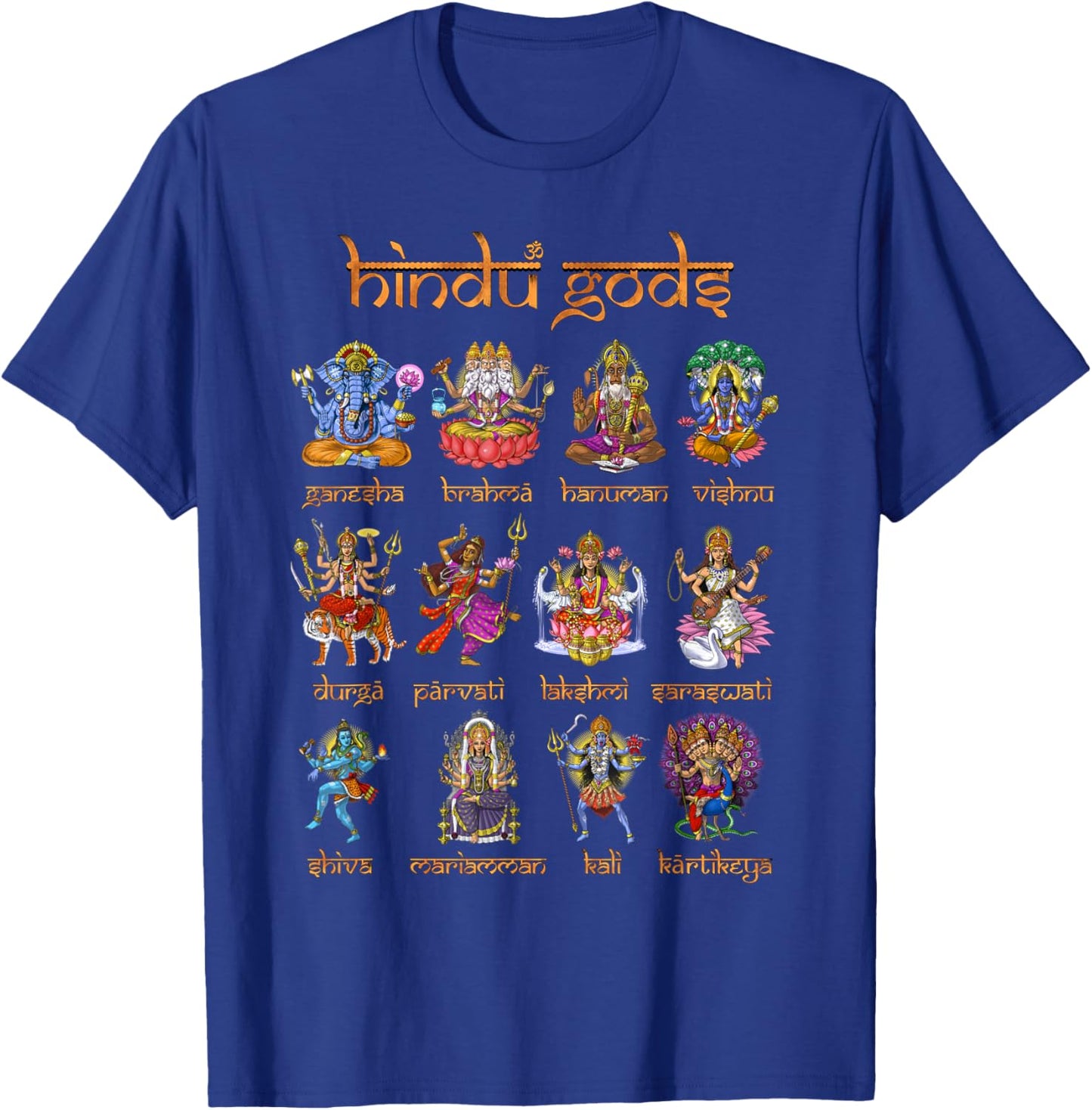 Hindu Gods Shiva Ganesha Hanuman Hinduism Goddess Kali T-Shirt - T-Shirt | Royal
