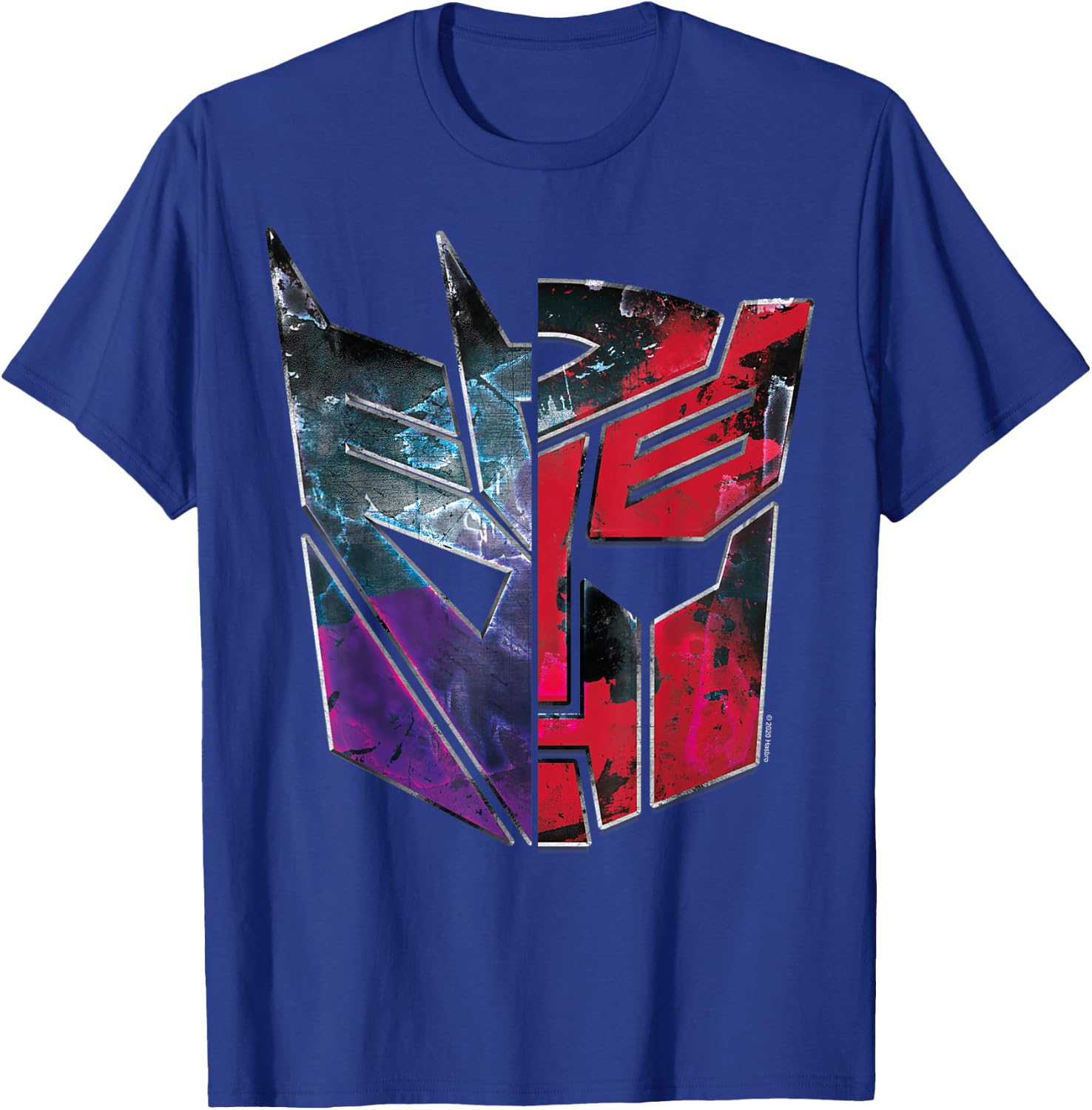 Transformers: War For Cybertron Decepticon Autobot Split T-Shirt - T-Shirt | Royal
