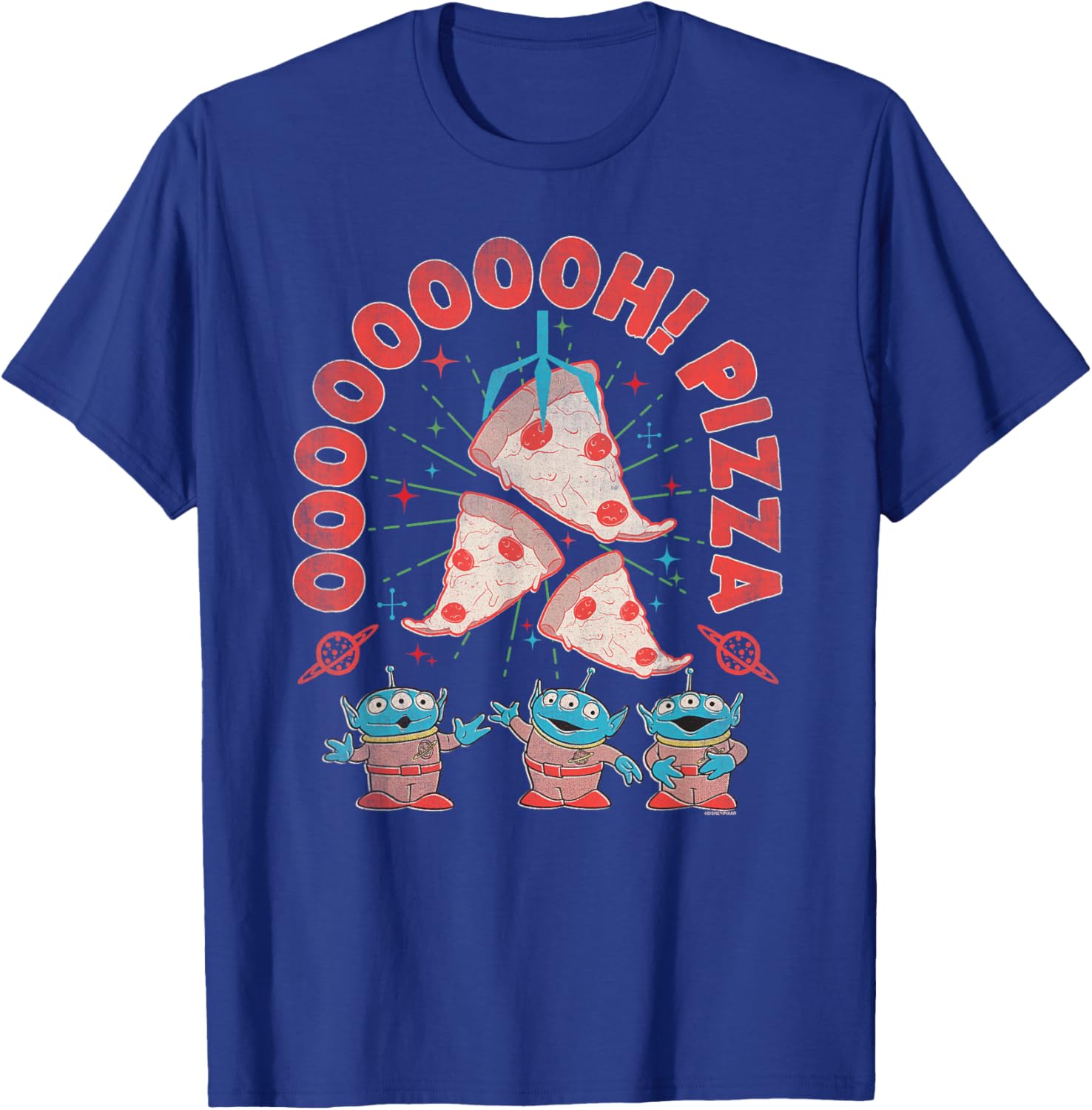 Disney and Pixar’s Toy Story Aliens Oooooh! Pizza Distressed T-Shirt - T-Shirt | Royal