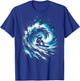 Snowboarding Surfing Snow Wave Abstract Snowboarder Surfer T-Shirt - T-Shirt | Royal