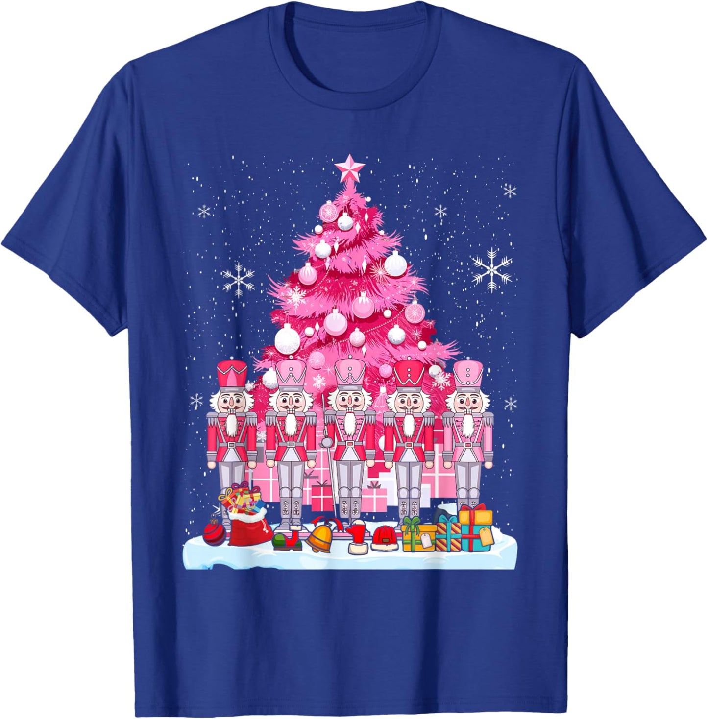Pink Christmas Nutcracker Christmas Tree Christmas T-Shirt - T-Shirt | Royal