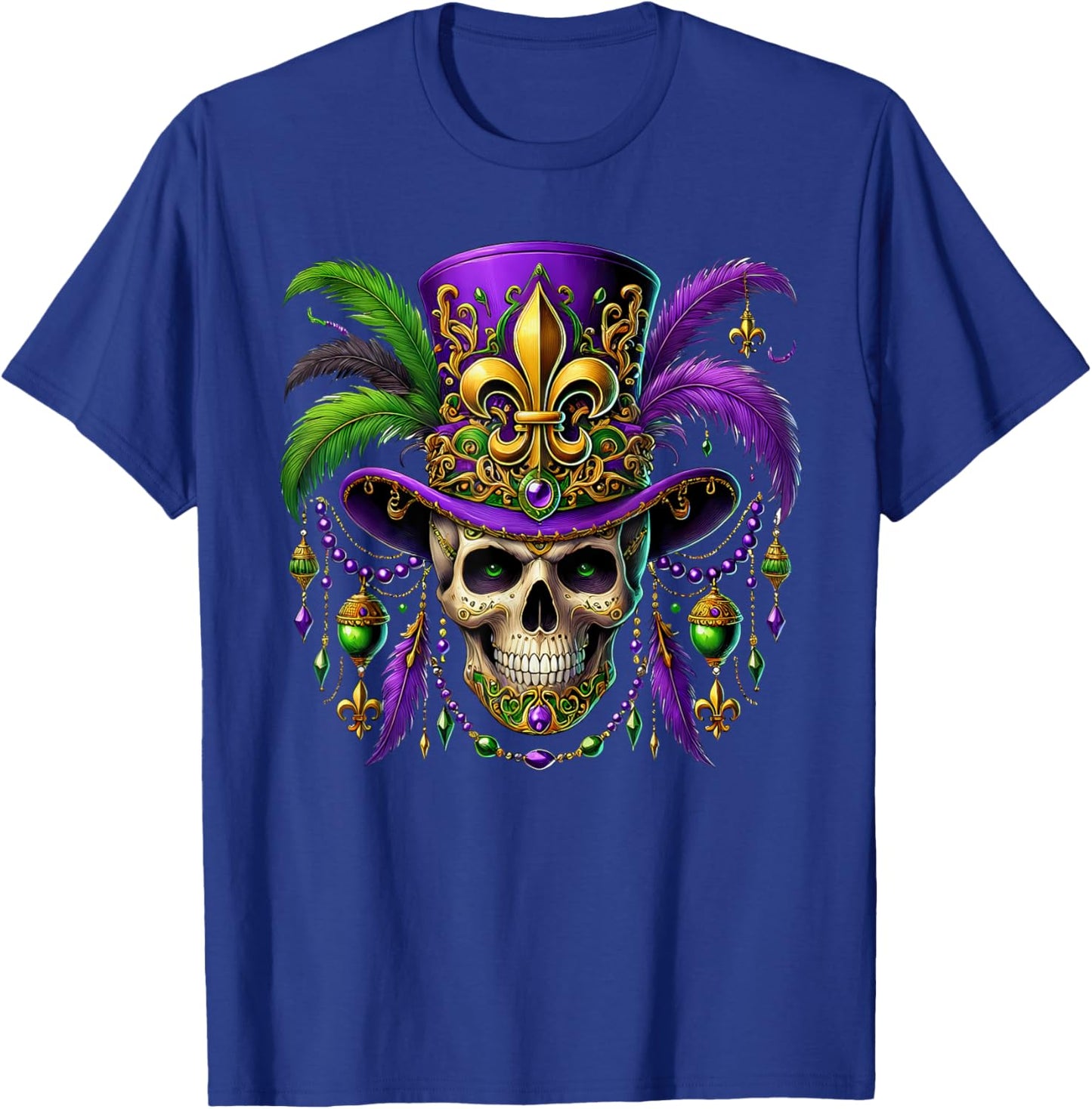 Mardi Gras Costume Sugar Skull Carnival Halloween Witch Men T-Shirt - T-Shirt | Royal