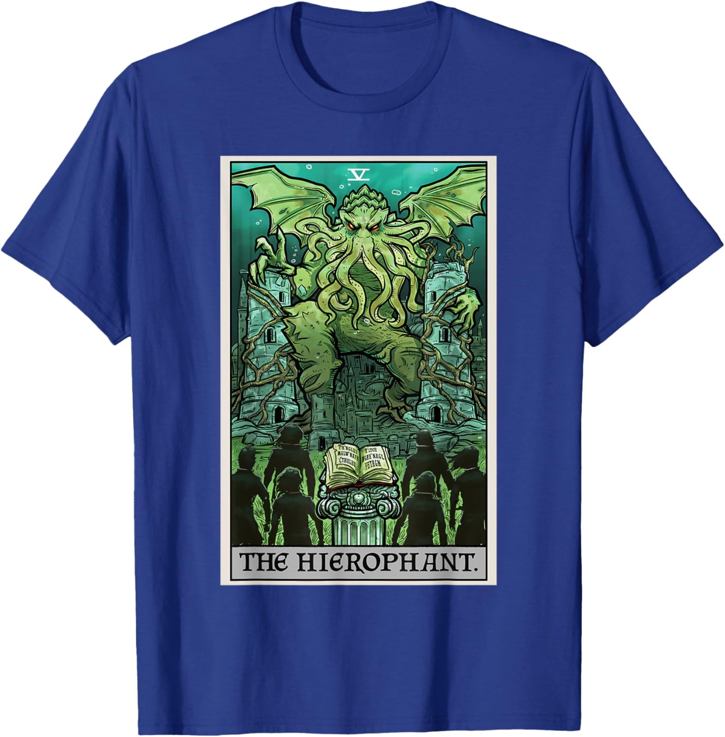 The Hierophant Tarot Card Cthulhu Classic Horror Halloween T-Shirt - T-Shirt | Royal