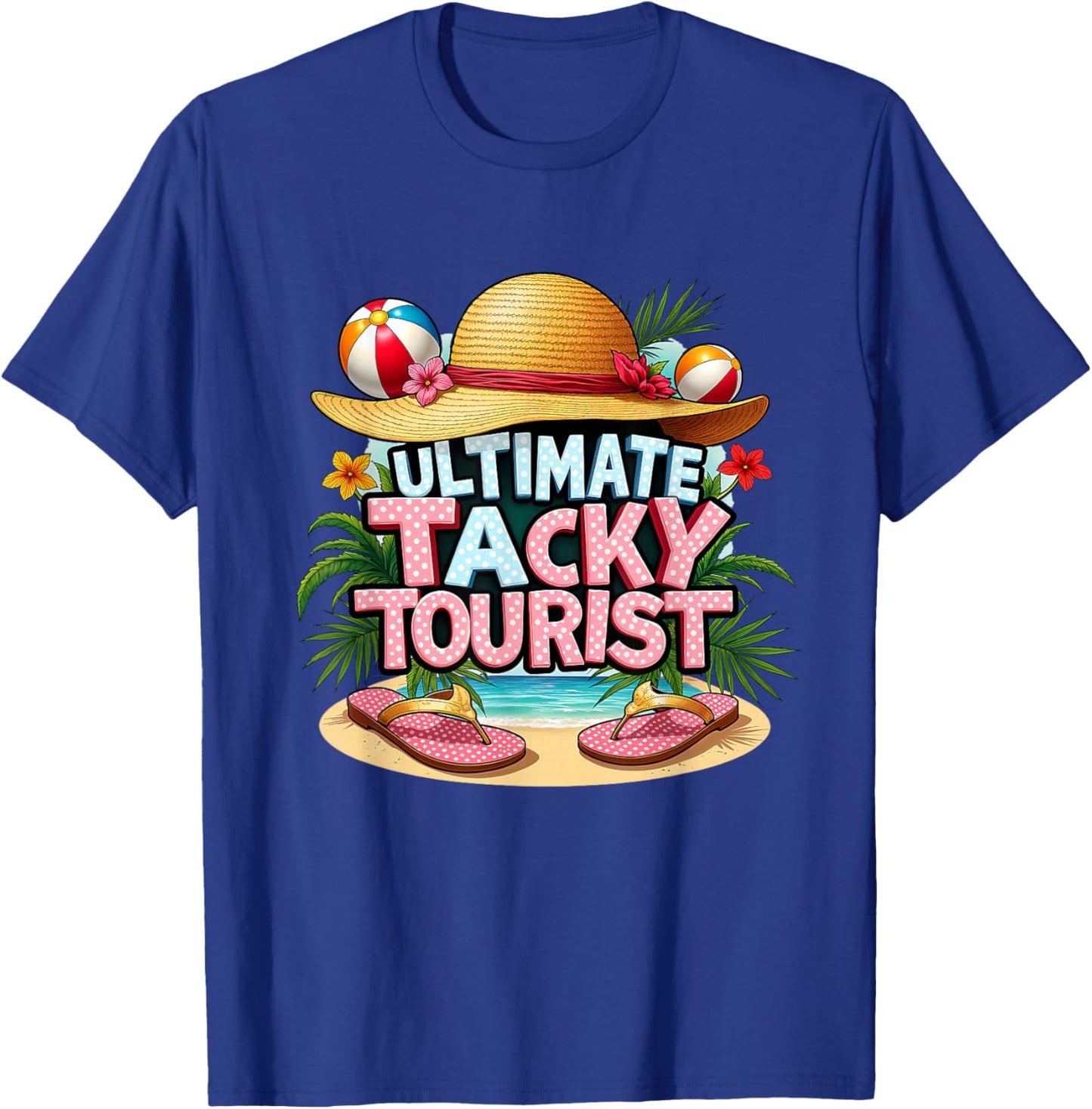 Tacky Tourist Costume Cruise Vacation Wacky Tacky Traveler T-Shirt - T-Shirt | Royal