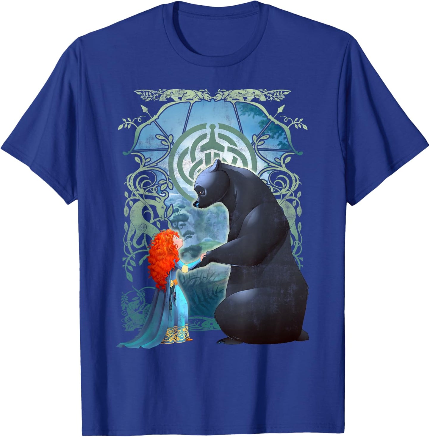 Disney Pixar Brave Merida and Bear Profile Portrait Small T-Shirt - T-Shirt | Royal