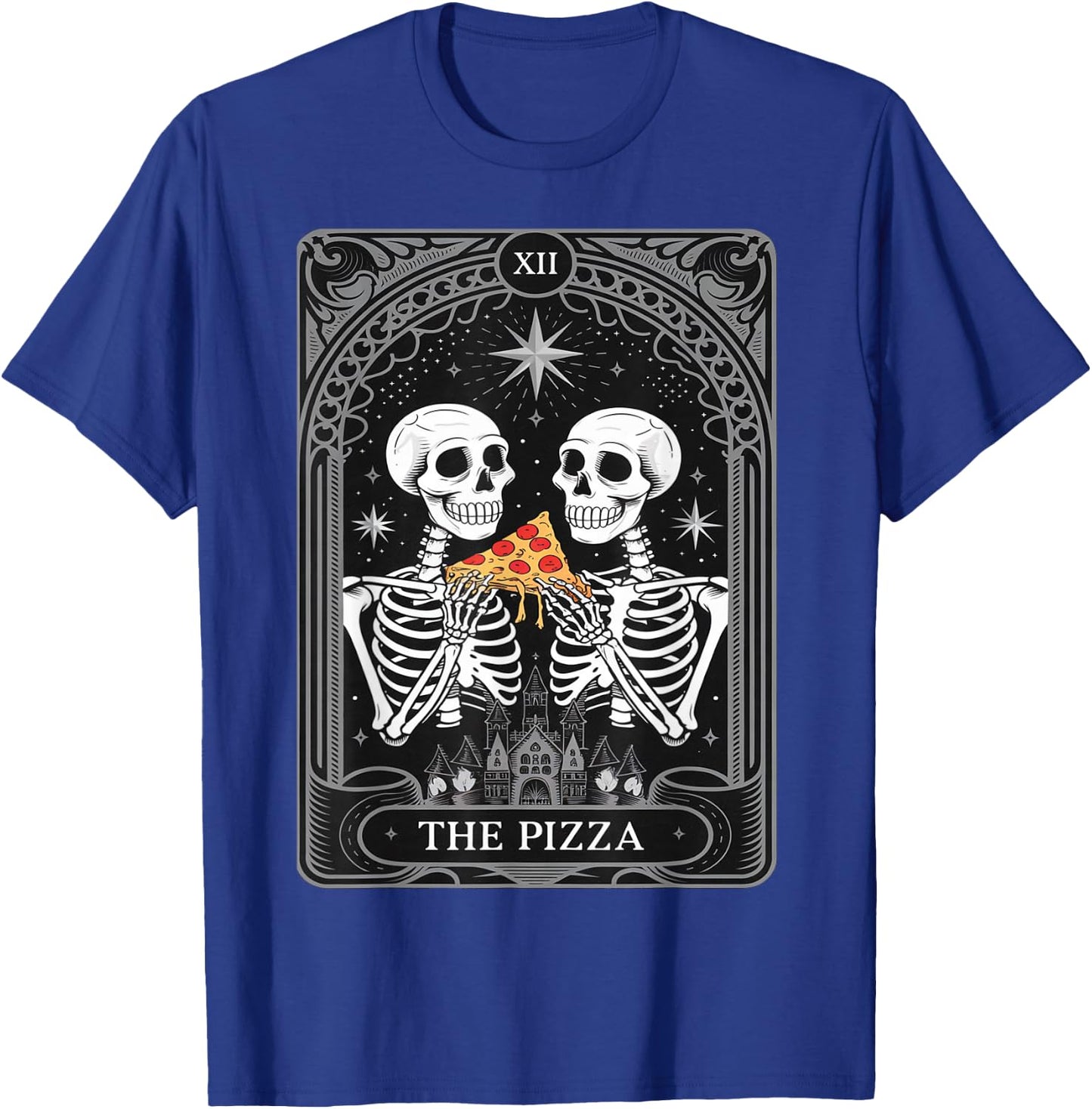 The Pizza Vintage Pizza Slice Tarot Card T-Shirt - T-Shirt | Royal