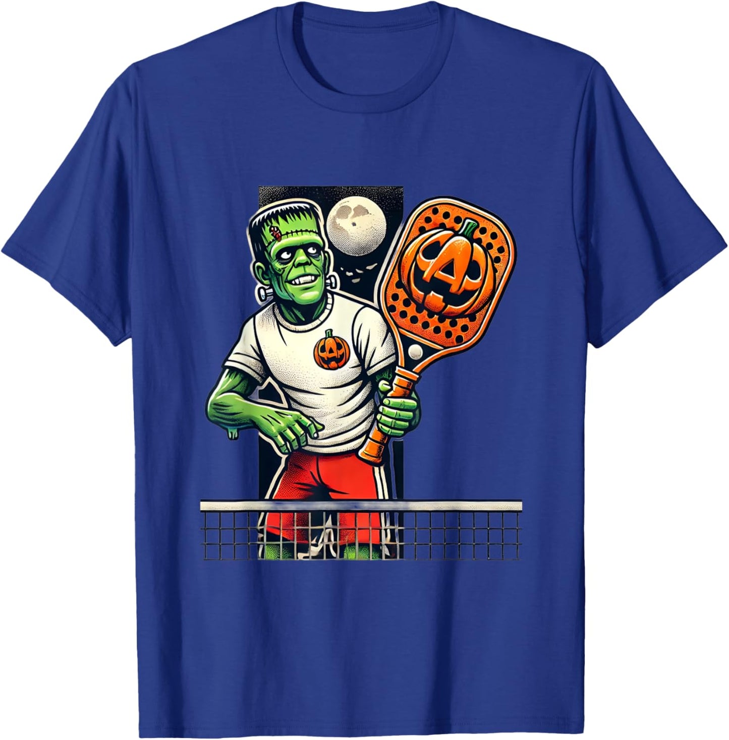 Frankenstein Pickleball Player Funny Halloween Costume Sport T-Shirt - T-Shirt | Royal