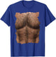 Hairy Chest with Man's Six Pack Funny T-Shirt - T-Shirt | Royal
