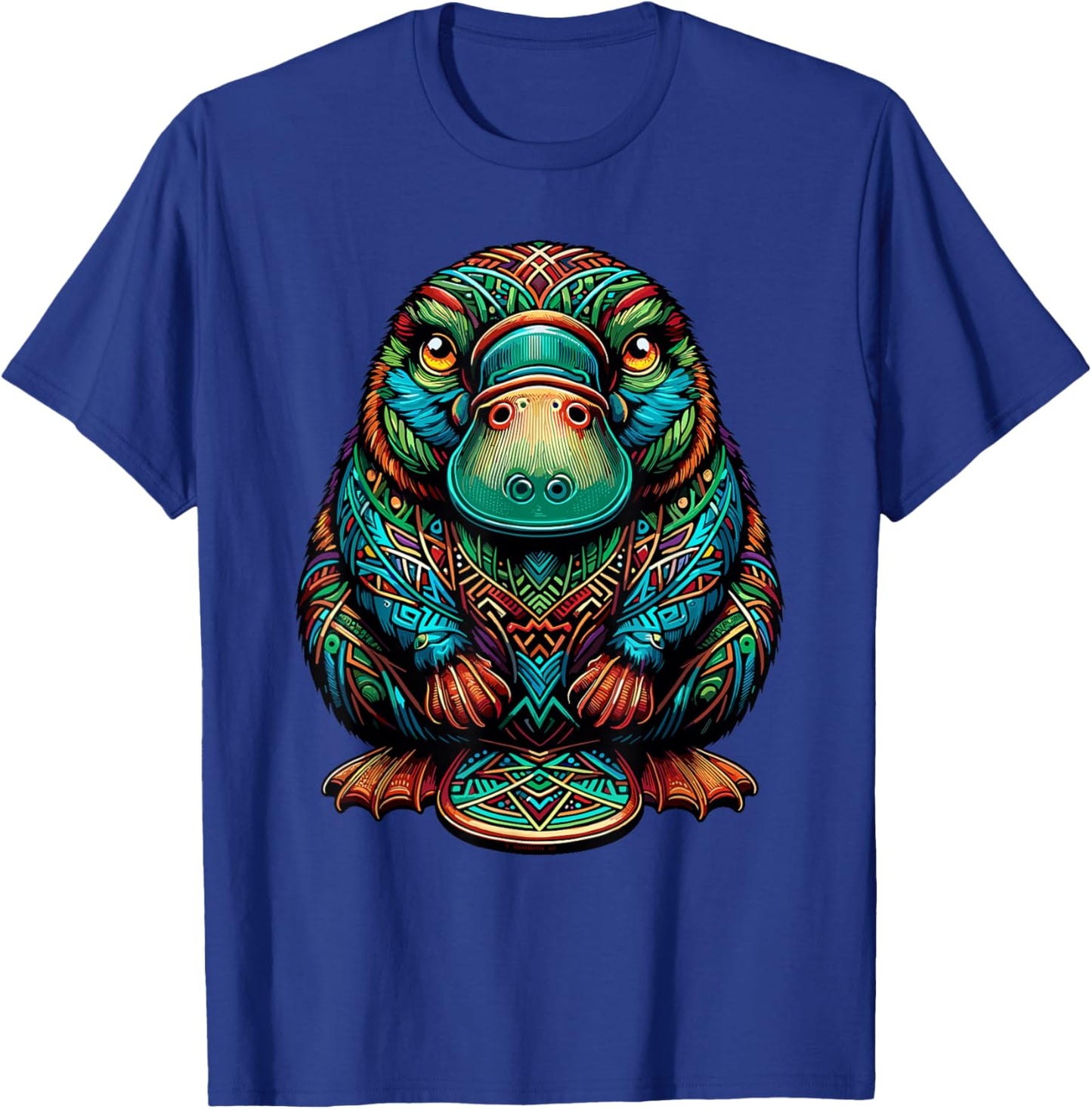 Mandala Art Platypus Platypuses Duckbill T-Shirt - T-Shirt | Royal