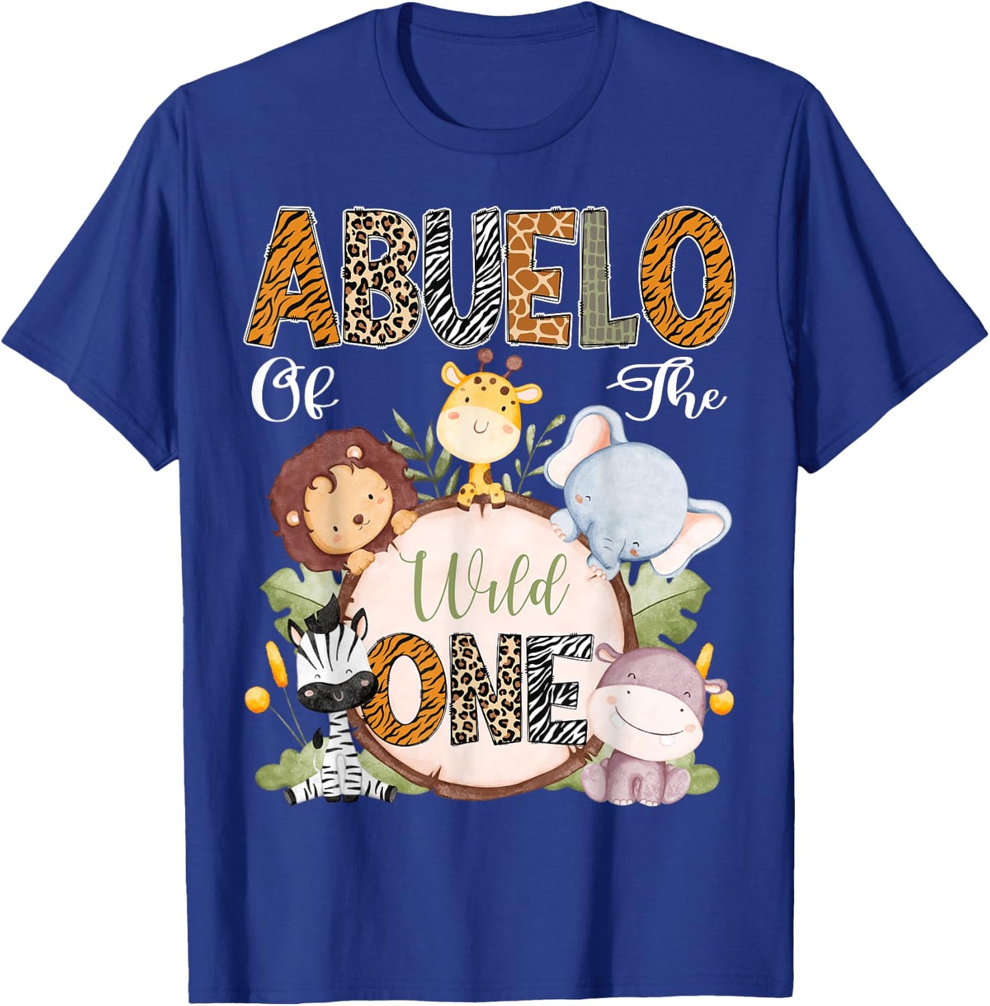 Abuelo Of The Wild One 1St Birthday Safari Woodland T-Shirt - T-Shirt | Royal