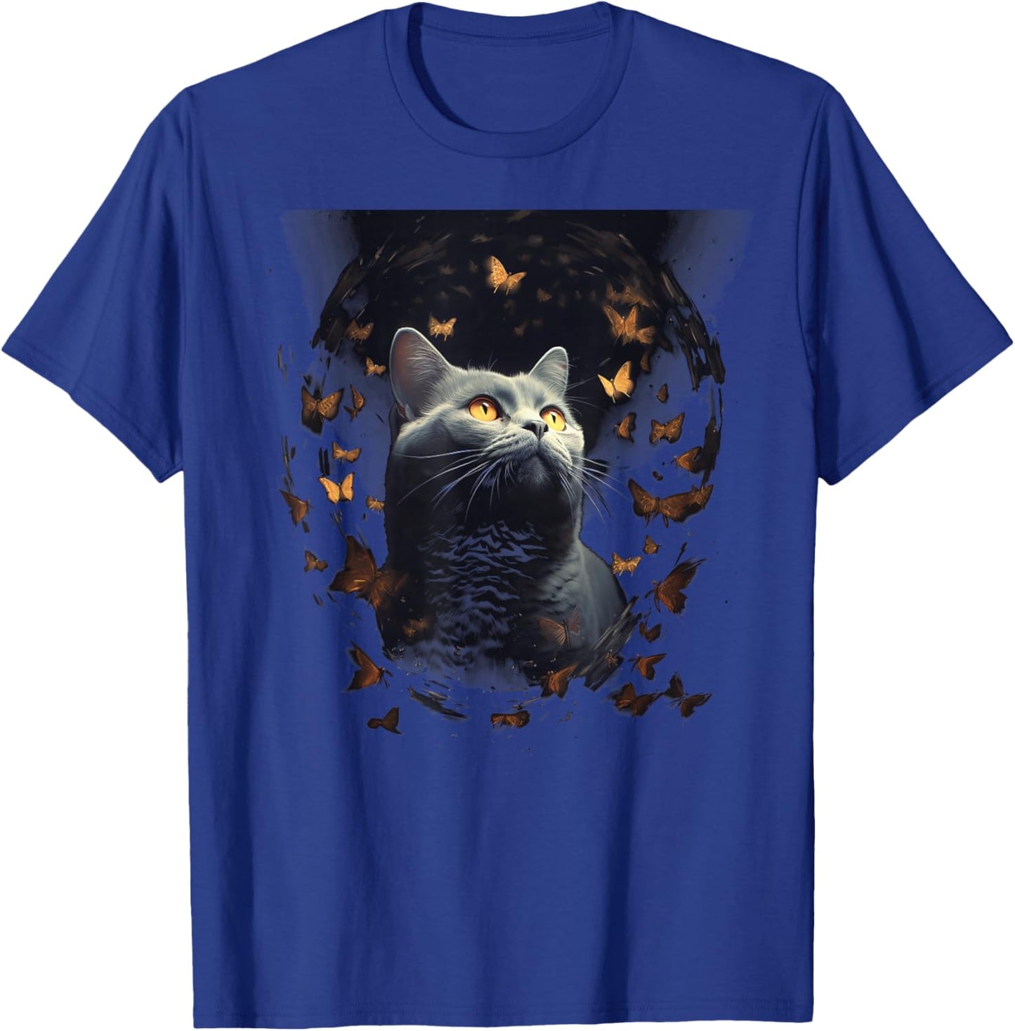 Chartreux Cat Eyes Kitty Kitten Cat Artwork Cat Face T-Shirt - T-Shirt | Royal