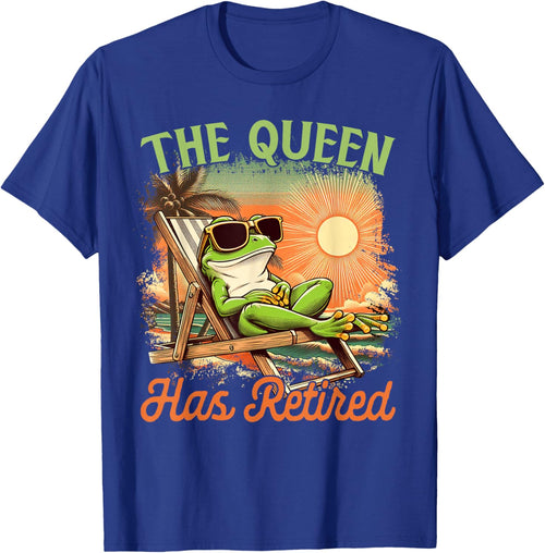 Retired Coworker Frog Retirement Beach The Queen Has Retired