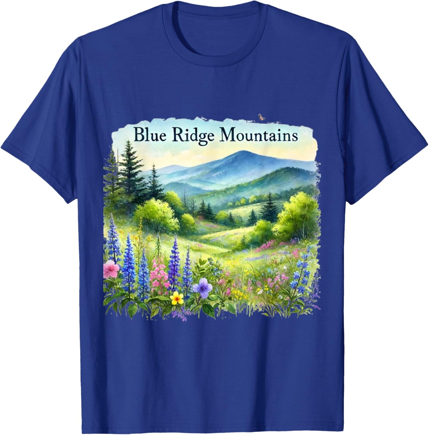 Blue Ridge Mountains Spring T-Shirt - T-Shirt | Royal