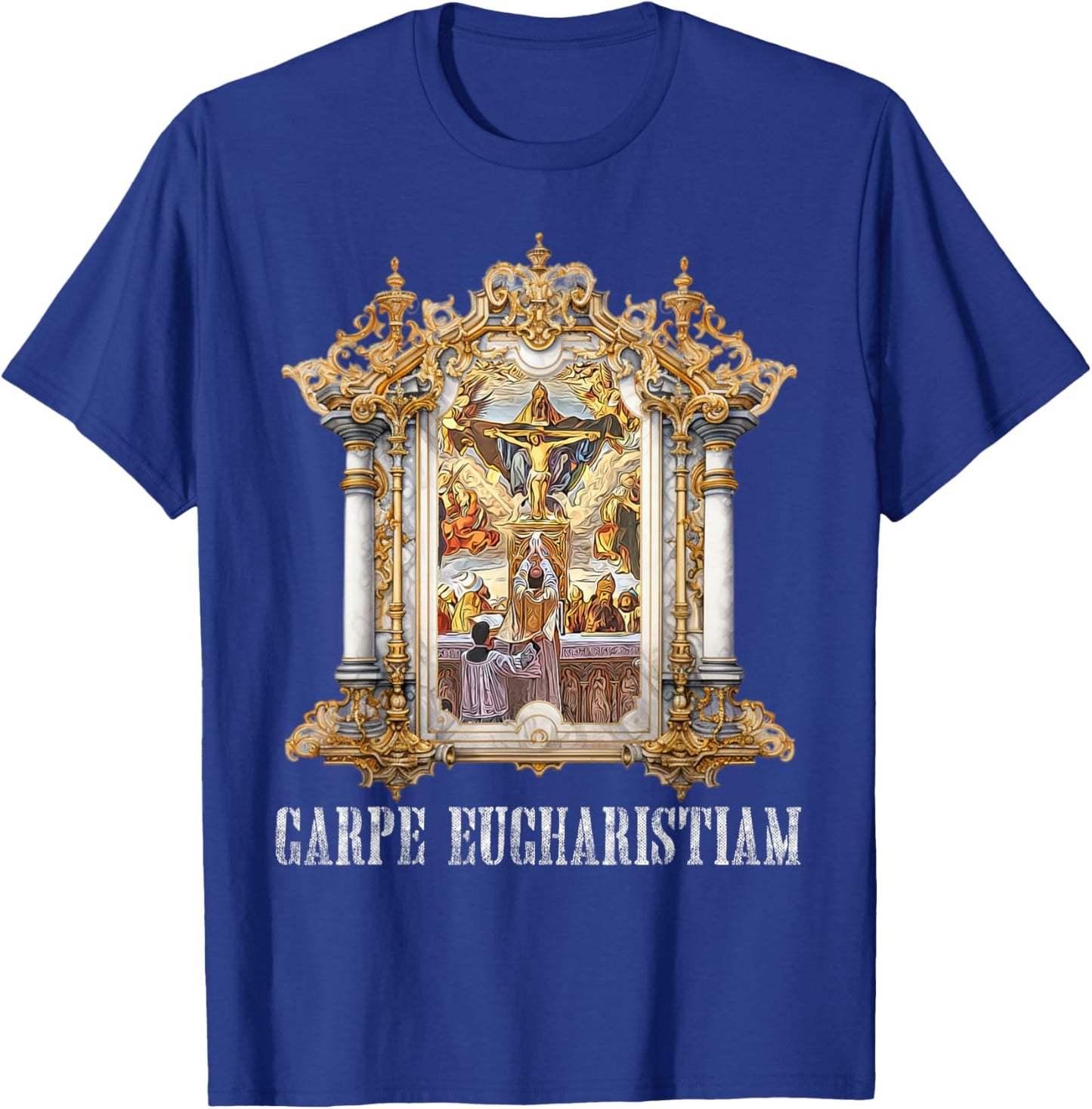Eucharistic Consecration Traditional Latin Mass Catholic T-Shirt - T-Shirt | Royal