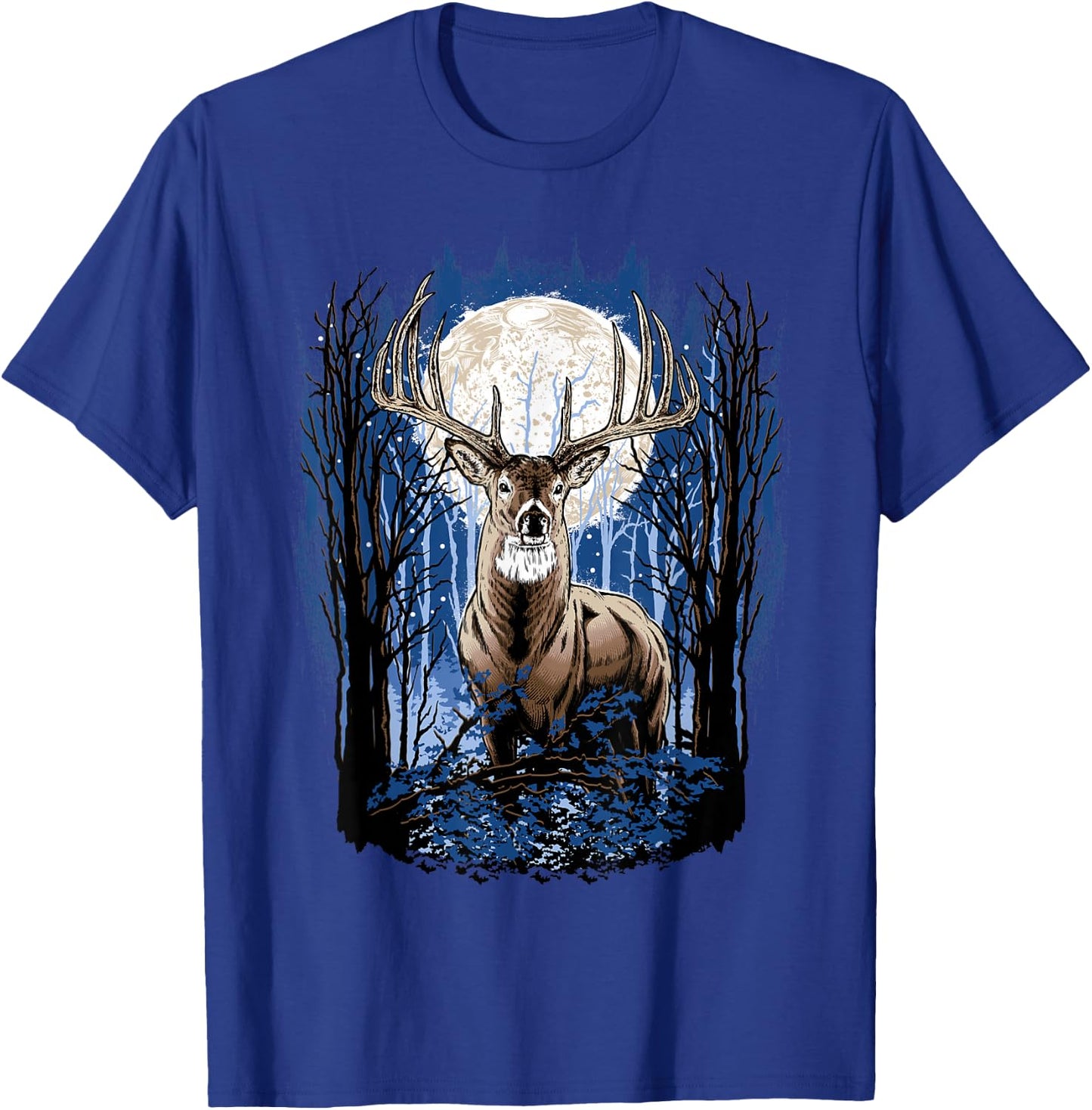 Hunters Deer Hunting Big Whitetail Buck T-Shirt - T-Shirt | Royal