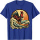 Cool, Funny, Surfing Rooster, Surf, Chicken, Cockerel T-Shirt - T-Shirt | Royal