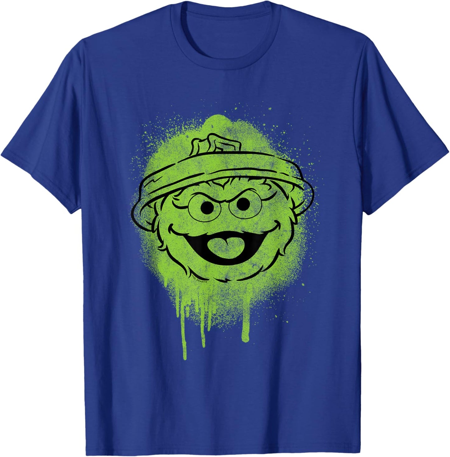 Sesame Street Oscar Graffiti Face Halloween Costume T-Shirt - T-Shirt | Royal