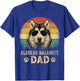 Vintage Alaskan Malamute Dad Dog Lovers Father's Day T-Shirt - T-Shirt | Royal