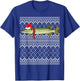 Xmas Fish Santa Hat Northern Pike Ugly Christmas T-Shirt - T-Shirt | Royal
