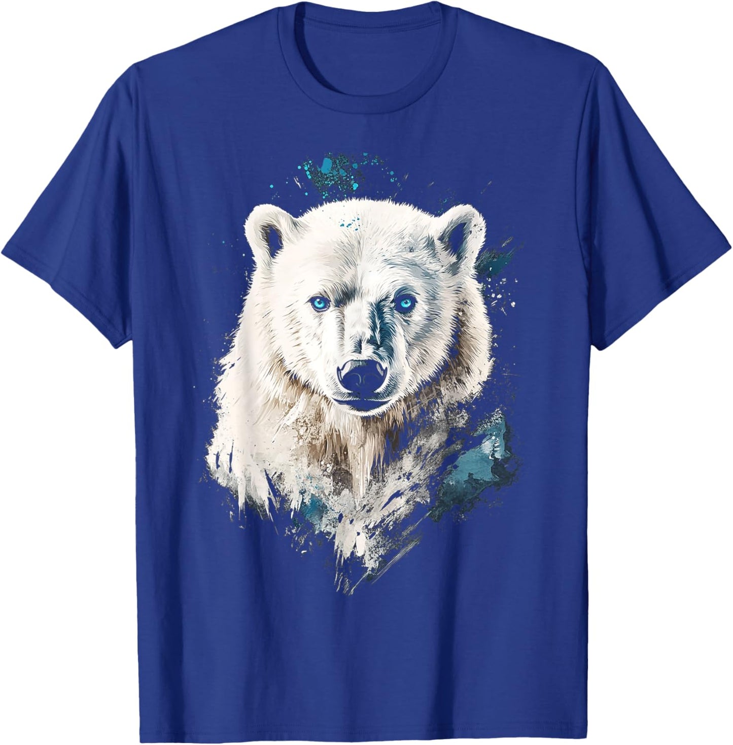 Polar Bear Animal Motif Blue Eyes Illustration Polar Bear T-Shirt - T-Shirt | Royal