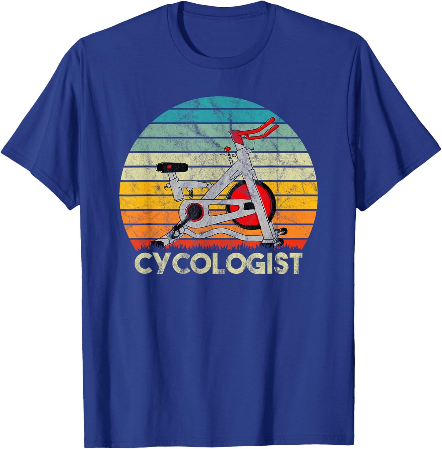 Cycologist Indoor Cycling Bike Stationary Exercise T-Shirt - T-Shirt | Royal