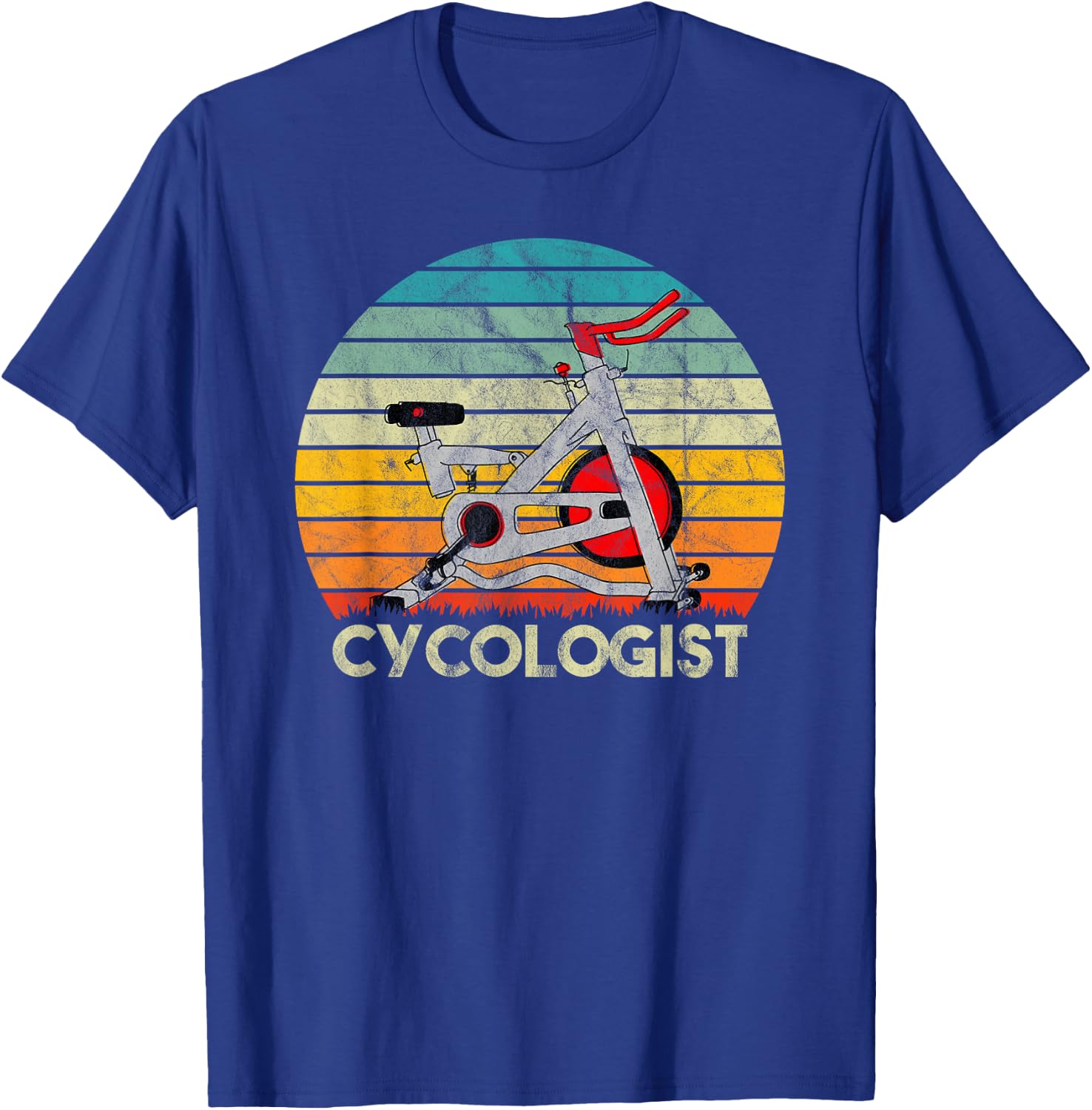 Cycologist Indoor Cycling Bike Stationary Exercise T-Shirt - T-Shirt | Royal