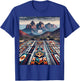 Flagstaff Mountain Basketball: Native American Pattern T-Shirt - T-Shirt | Royal