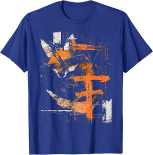 Fox Text Abstract Animal Geometric Art Graphic Fox T-Shirt - T-Shirt | Royal