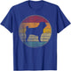 Pug Dog - Vintage Distressed Retro Silhouette 70s 80s T-Shirt - T-Shirt | Royal