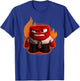 Disney Pixar Inside Out Anger Full Body Flaming Shot T-Shirt - T-Shirt | Royal
