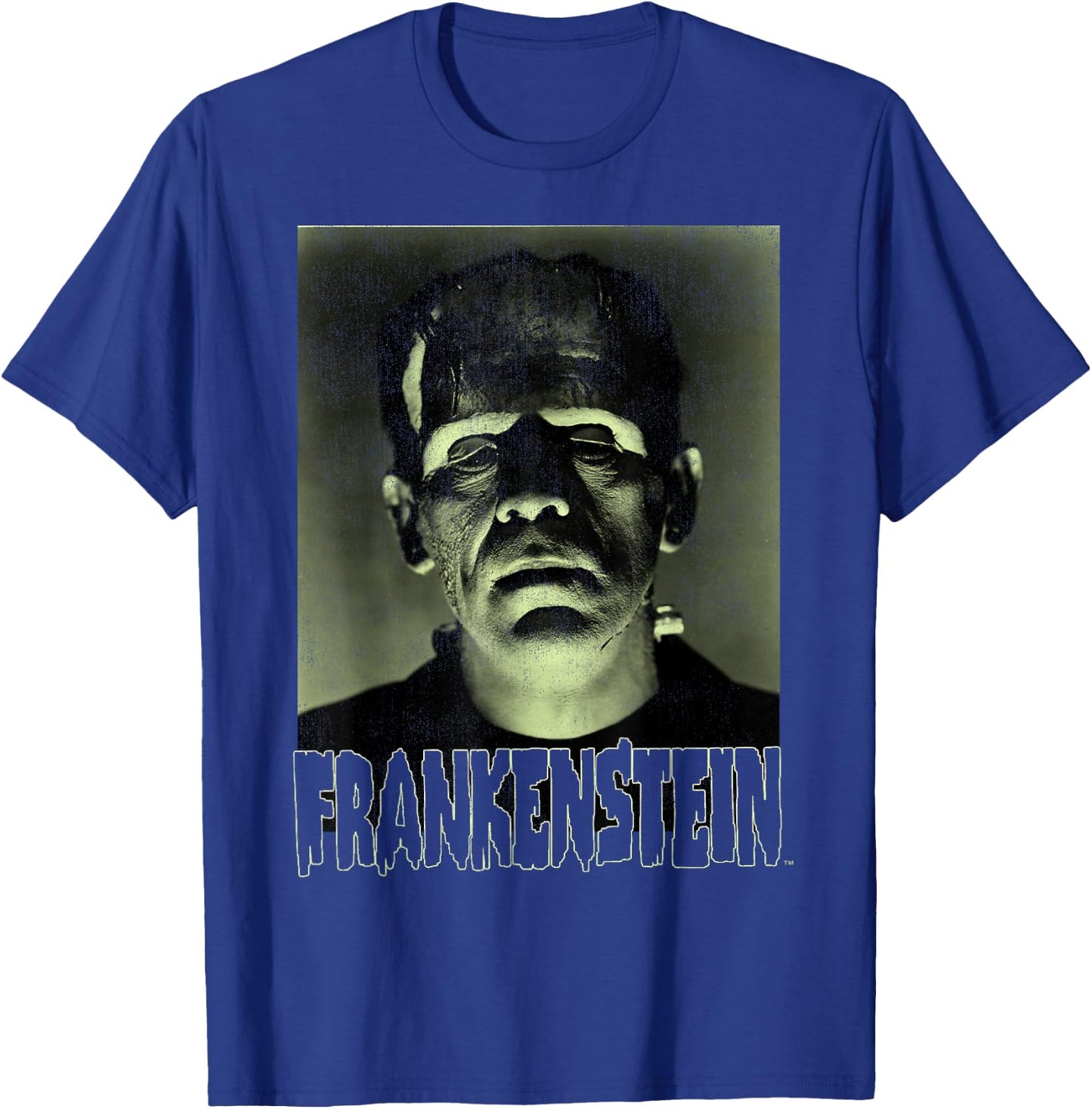 Universal Monsters Frankenstein Dark Portrait T-Shirt - T-Shirt | Royal