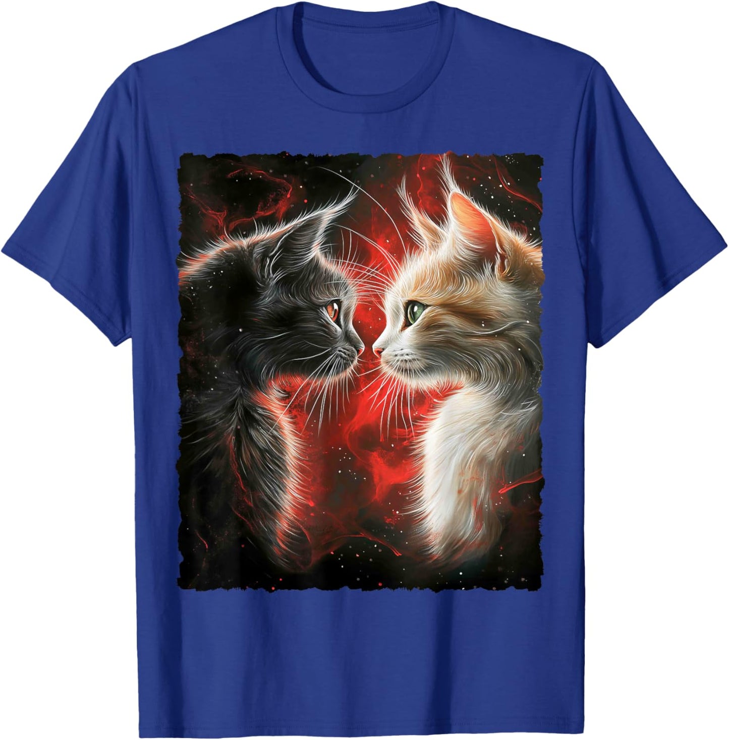 Cute Magical Cat Kitten Fantasy Art Design T-Shirt - T-Shirt | Royal