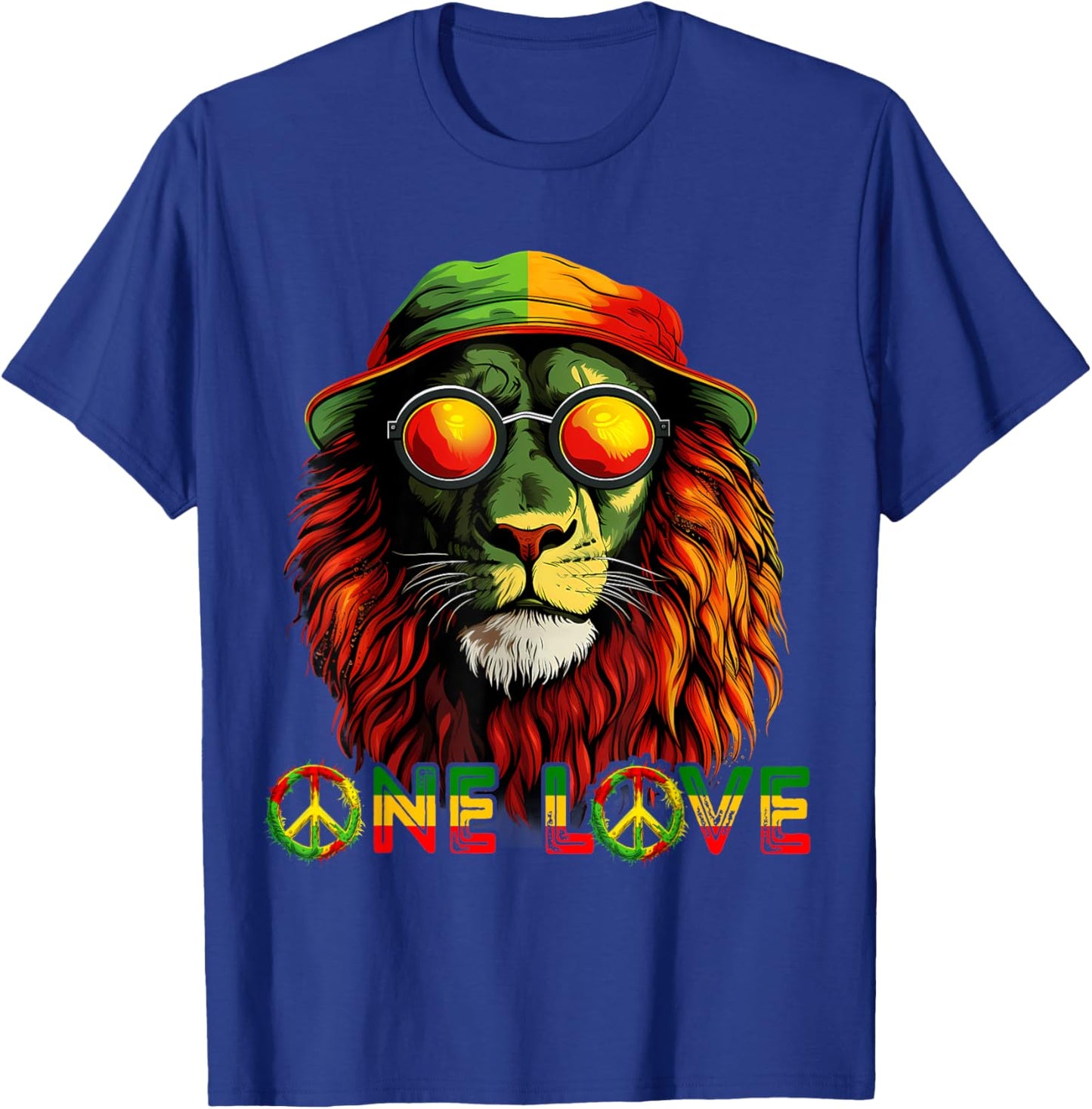Rasta Reggae Lion Hippie Rasta Pride Jamaica Rastafari T-Shirt - T-Shirt | Royal