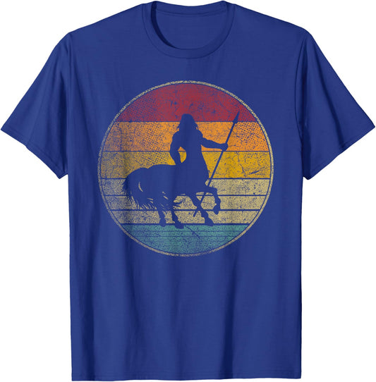 Centaur Mythical Mythology Folklore Vintage Retro Silhouette T-Shirt - T-Shirt | Royal