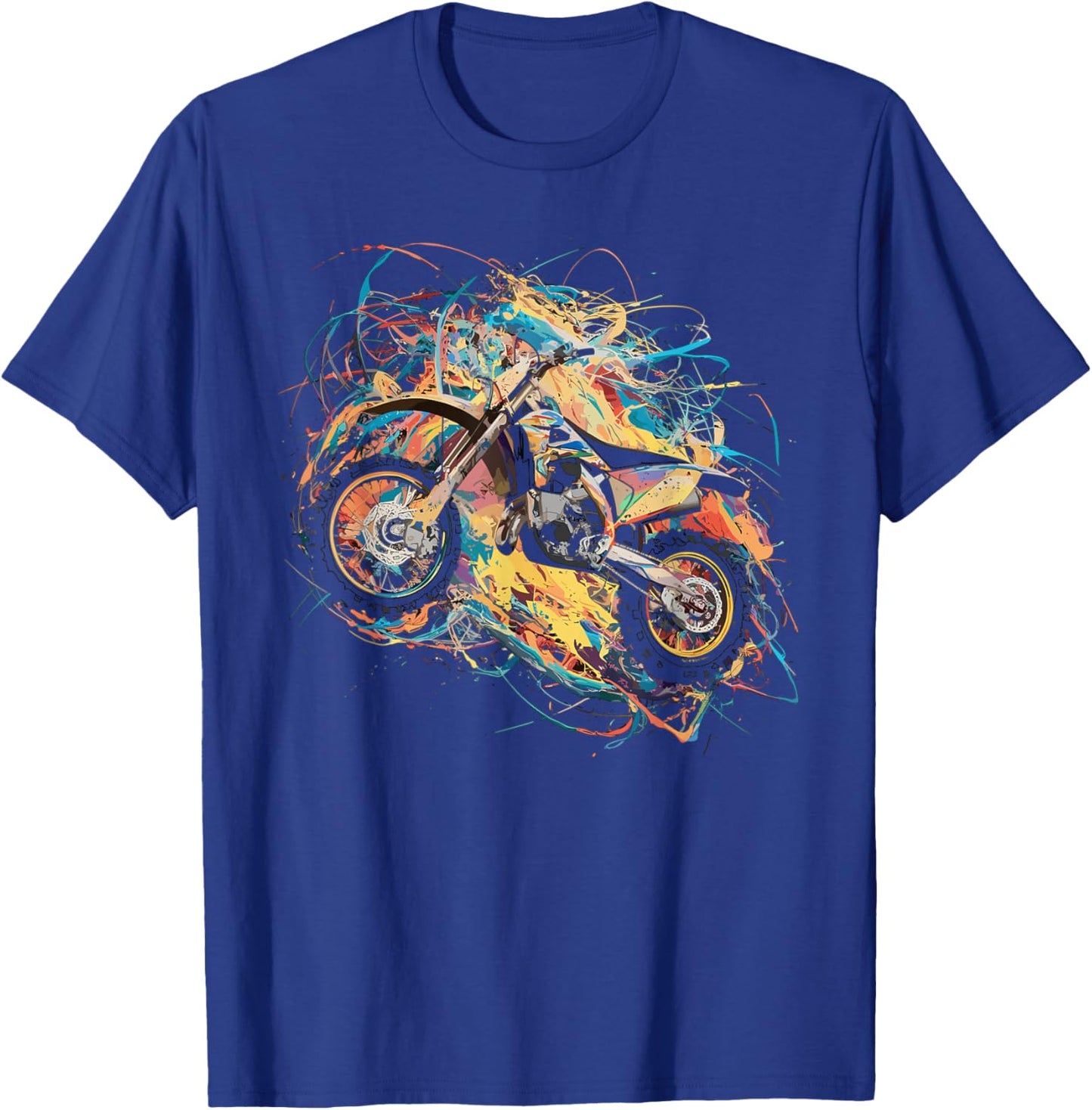 Graphic Dirt Bike T-Shirt - T-Shirt | Royal