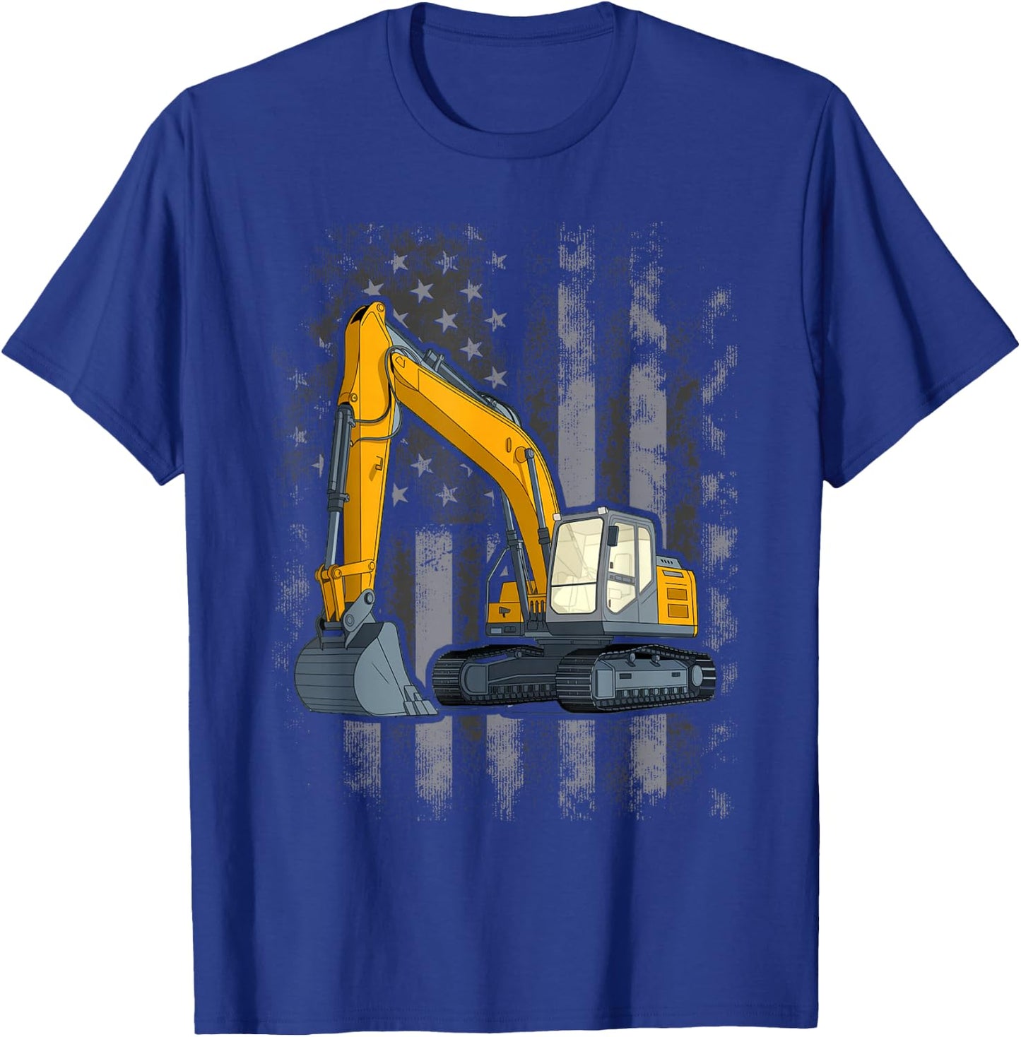 Heavy Equipment Operator Design On Back Of Clothing T-Shirt - T-Shirt | Royal