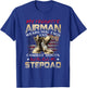 My Favorite Airman Calls Me Stepdad Military Combat Boots T-Shirt - T-Shirt | Royal